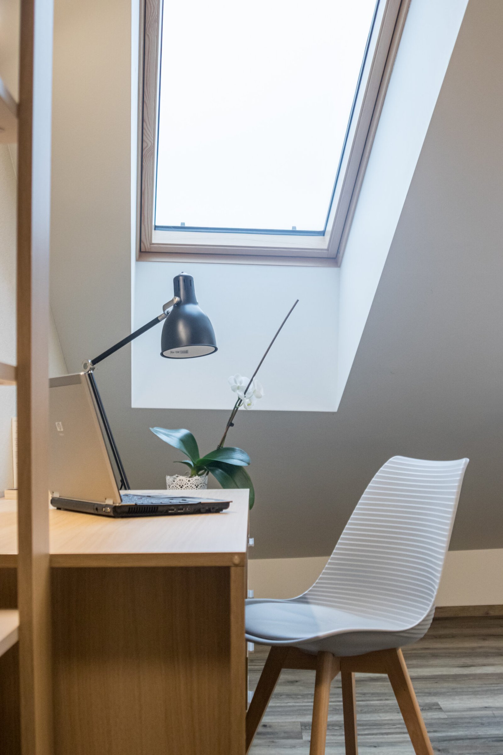 huge ceiling windows, Attic room, Student Residence Hall in Kaunas