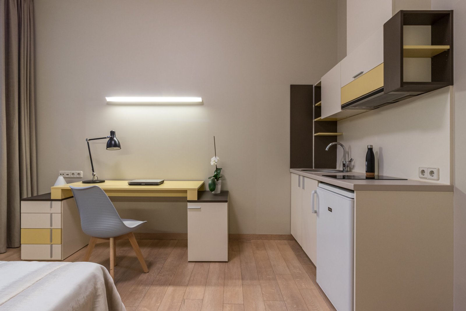 En-Suite Studio, room with a kitchenette, Student Residence Hall in Kaunas